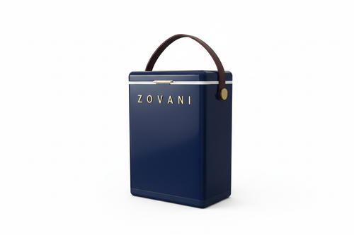 ZOVANI Wine & Champagne Cooler - Midnight Navy 45 Degree Combined View